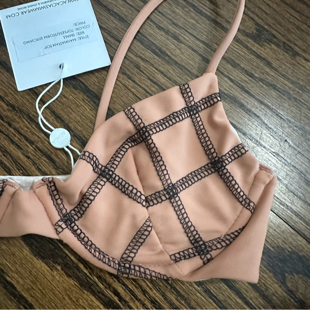 Acacia NEW Manhattan Top Sandy’s bottom size small topless storm stitching - Picture 3 of 10